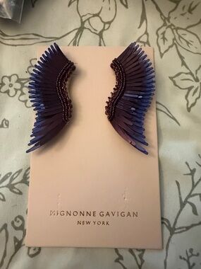 Mignonne Gavigan Purple-to-Blue Wing Beaded Earrings